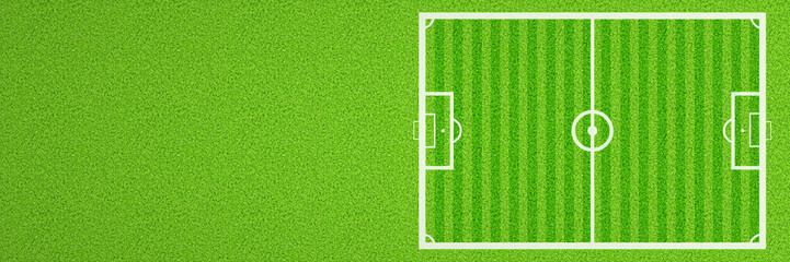 Fussball Spielfeld Banner mit Textfreiraum