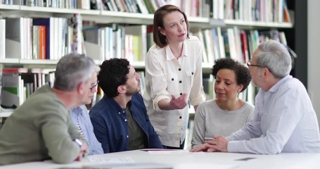 Mature students on adult education course