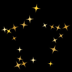 Colorful Stars Confetti, Mystery Sparkling Vector Background. Trendy Glowing Magic Glitter, Lights. Festive Falling Colorful Stars Confetti for Ads, Posters. 