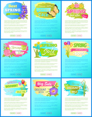 Collection Spring Big Sale Off Advertisement Label