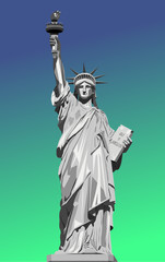 Fototapeta premium vector illustration of statue of liberty 