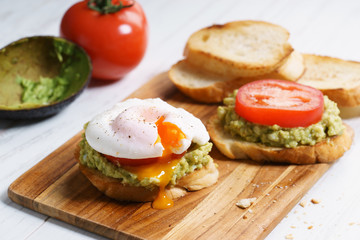 avocado toast with poached egg