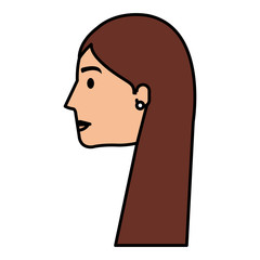 beautiful woman head avatar character vector illustration design