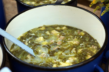 traditional transylvanian salad sour soup
