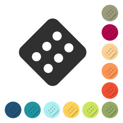 Farbige Buttons - Würfel 6