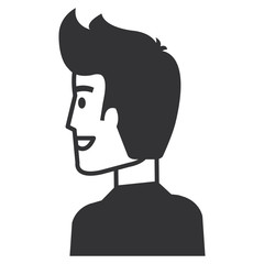young man model avatar character vector illustration design