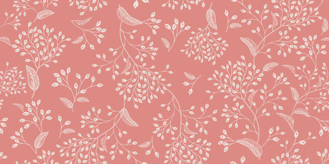 Floral vintage seamless pattern.