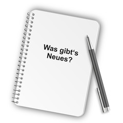Notizblock Hochformat 05 - Was gibt's neues
