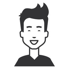 young man model avatar character vector illustration design