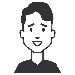 young man model avatar character vector illustration design