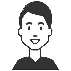 young man model avatar character vector illustration design