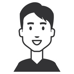 young man model avatar character vector illustration design