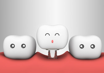 tooth 3D concept artificial tooth