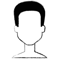 young man shirtless avatar character vector illustration design