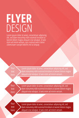 Vector Brochure Flyer design template in red color