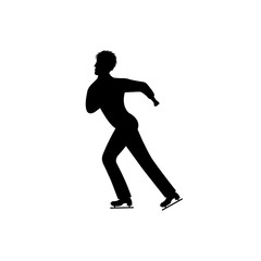 Fototapeta na wymiar Men's figure skating. Isolated icon