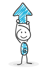 Sticky / Strichmännchen - Pfeil oben