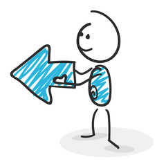 Sticky / Strichm&auml;nnchen - Pfeil links