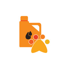 Paw Oil Logo Icon Design