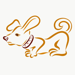 dog detective sniffs, funny and lazy