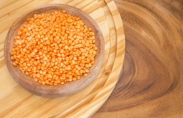 Organic raw lentils - Lens culinaris