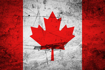 Canadian flag grunge texture