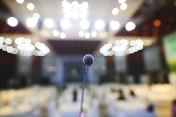 Microphone on Stand at Hall