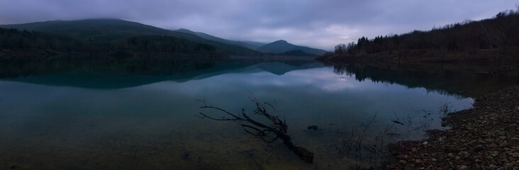 'Of stillness and tranquillity' (Evening mountain lake, Crimea)