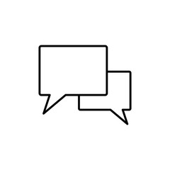 Naklejka premium dialog bubbles chatting line black vector icon