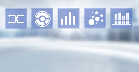 Business chart statistic icons