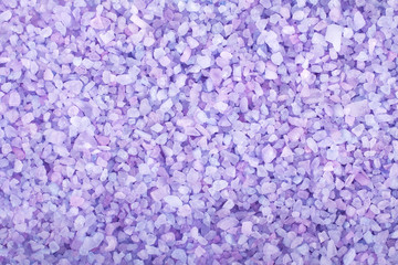 Violet sea salt crystals, spa salt, crystal salt texture