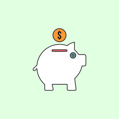 Piggy Banking And Finance Icon