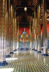 Obraz premium Interior of The Royal Pavilion (Ho Kham Luang) in Royal Park Rajapruek near Chiang Mai, The most famous tourist attraction in Thailand.