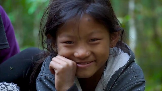 Portrait of a smiling Nepalese girl