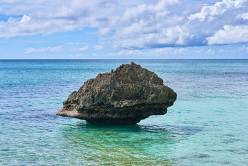 Rock stone in the sea