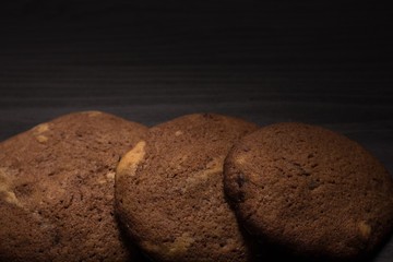 frische Cookies Kekse American Style mit Schokoladenstückchen selbstgemacht
