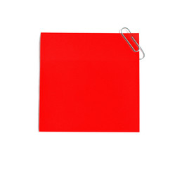 note paper isolated on the white background