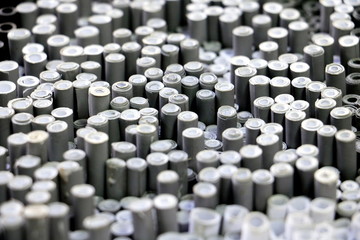 Obraz premium Top view rolls papers. close up of the wallpaper rolls papers texture.