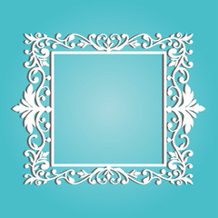 frame with swirls, vector frame, decorative paper frame