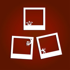 Set of Vector instant polaroid photo frames