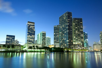 Fototapeta na wymiar Downtown and Brickell district, Miami, Florida, USA