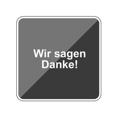 Wir sagen danke - Reflektierender App Button