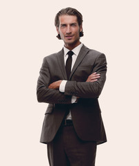 portrait of smiling business people.