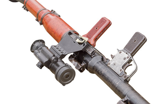  RPG-7 rocket launcher isolated on white