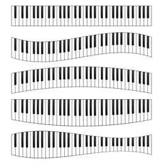 Piano keyboard image set