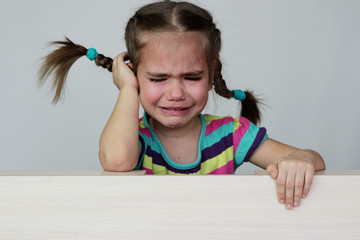 Emotional child portrait