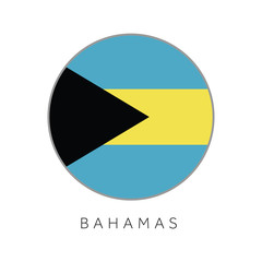 Bahamas flag round circle vector icon