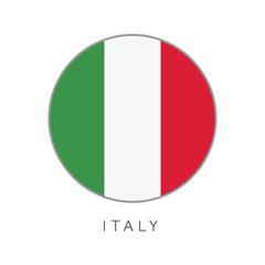Italy flag round circle vector icon