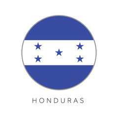 Honduras flag round circle vector icon
