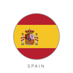 Spain flag round circle vector icon